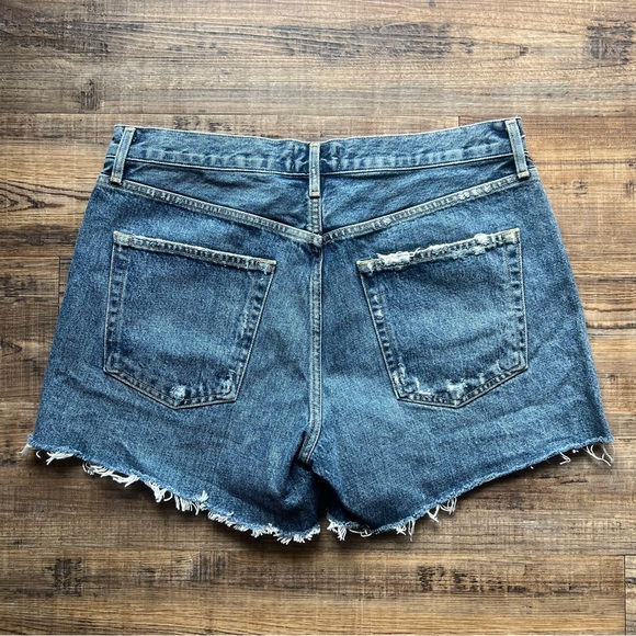 Agolde Womens Reese Blue Denim Cut Off Shorts Button Fly 100% Cotton Size 31 - Picture 10 of 10